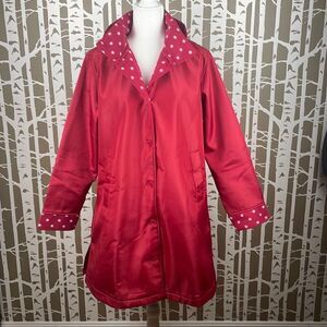 Unbranded Red Polka Dot Fleece Lined Jacket sz XL
